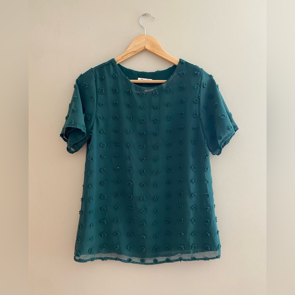 Textured dotted blouse